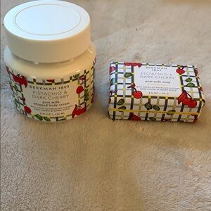 Beekman 1802 Pistachio & Dark Cherry Goat Milk Body Cream - White